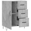 vidaXL Buffet gris b&eacute;ton 69,5x34x90 cm bois d'ing&eacute;nierie