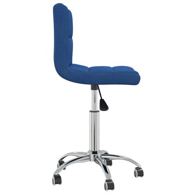 vidaXL Chaises pivotantes à manger lot de 4 bleu tissu