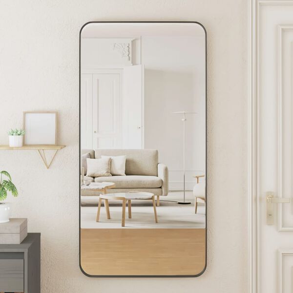 vidaXL Miroir mural Noir 50x100 cm Rectangulaire
