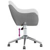 vidaXL Chaises pivotantes &agrave; manger lot de 4 Gris clair Tissu