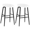 vidaXL Chaises de bar lot de 2 blanc