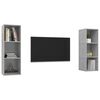 vidaXL Meubles TV muraux 2 pcs Gris b&eacute;ton Bois d'ing&eacute;nierie