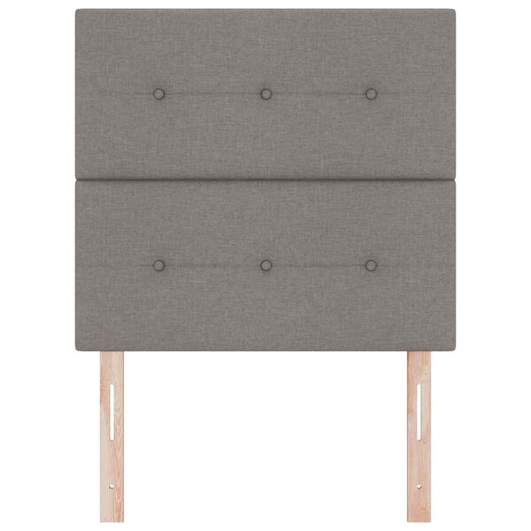 vidaXL T&ecirc;te de lit avec t&ecirc;te de lit Taupe 90 cm Cuir synth&eacute;tique