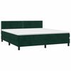 vidaXL Sommier &agrave; lattes de lit et matelas Vert fonc&eacute; 180x200cm Velours