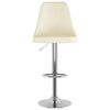 vidaXL Tabourets de bar lot de 2 cr&egrave;me tissu