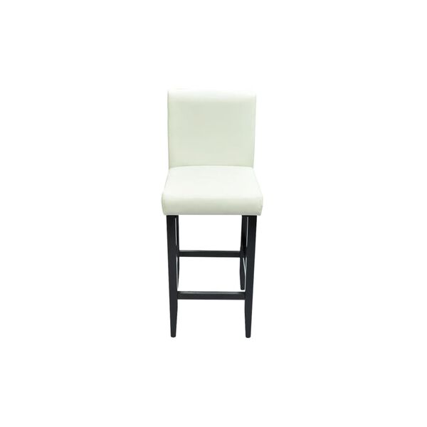 vidaXL Tabourets de bar lot de 2 blanc similicuir