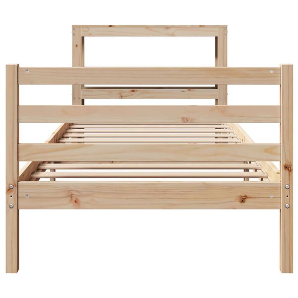 vidaXL Cadre de lit sans matelas 75x190 cm bois de pin massif