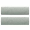 vidaXL Canapé 2 places avec oreillers gris clair 120 cm velours