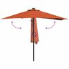 vidaXL Parasol de jardin Terre cuite 294 x 150 x 224 cm