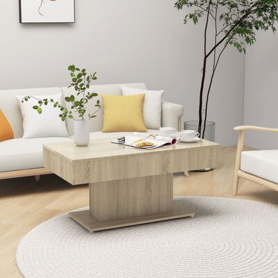 vidaXL Table basse chêne sonoma 96x50x45 cm bois d'ingénierie