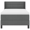 vidaXL Lit &agrave; ressorts avec matelas Gris fonc&eacute; 200 x 80 cm Polyester