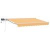 vidaXL Cadre de store manuel avec LEDs Sable 4 &times; 3 m