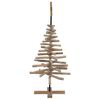 vidaXL Sapin de No&euml;l avec support Marron 120 cm Bois de teck solide