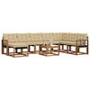 vidaXL Ensemble de canap&eacute;s d'ext&eacute;rieur 9 pcs Naturel et Beige