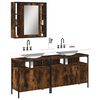vidaXL Ensemble d'armoires de salle de bain 3 pcs ch&ecirc;ne fum&eacute;