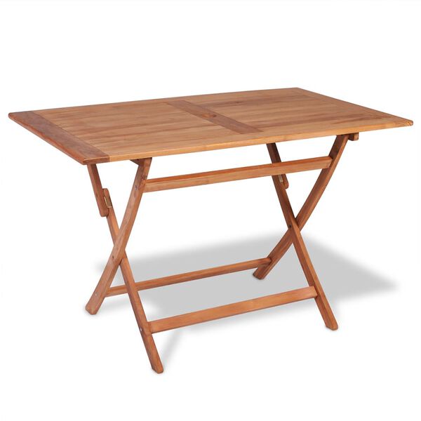 vidaXL Mobilier &agrave; d&icirc;ner d'ext&eacute;rieur pliable 5 pcs Bois solide de teck