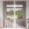 vidaXL Rideaux en voile avec &oelig;illets 2 pcs marron 140x225 cm
