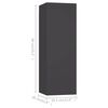 vidaXL Meuble TV Gris 30,5x30x90 cm Bois d&rsquo;ing&eacute;nierie
