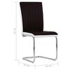 vidaXL Chaises &agrave; manger cantilever lot de 2 marron similicuir