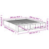vidaXL Cadre de lit sans matelas gris b&eacute;ton 180x200 cm