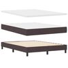 vidaXL Lit &agrave; ressorts avec matelas Marron fonc&eacute; 140 x 200 cm tissu