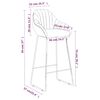 vidaXL Tabourets de bar lot de 2 marron velours