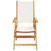 vidaXL Ensemble &agrave; manger de jardin 7 pcs blanc cr&egrave;me tissu bois massif