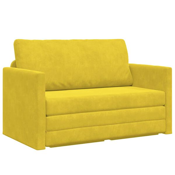 vidaXL Canap&eacute;-Lit 110cm Jaune tournesol Velours