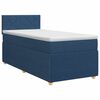 vidaXL Lit boxspring avec matelas Bleu 100 x 200 cm Tissu
