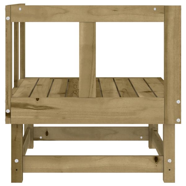 vidaXL Canap&eacute; d'angle de jardin bois de pin impr&eacute;gn&eacute;