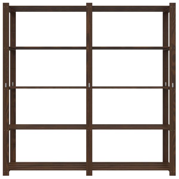 vidaXL Support de rangement &agrave; 5 niveaux marron 170x38x170 cm bois pin