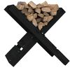vidaXL Porte-b&ucirc;ches Noir 47x39,5x48 cm Bois massif de pin