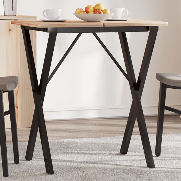 vidaXL Pieds de table à manger cadre en X 60x40x73 cm acier