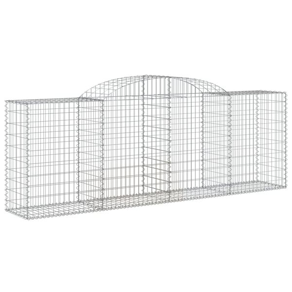 vidaXL Paniers &agrave; gabions arqu&eacute;s 7 pcs 300x50x100/120 cm fer galvanis&eacute;