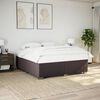 vidaXL Sommier &agrave; lattes de lit avec matelas Marron fonc&eacute; 200x200 cm