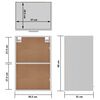 vidaXL Armoire suspendue "Lyon" Blanc 39,5 x 31 x 60 cm Bois d'ing&eacute;nierie