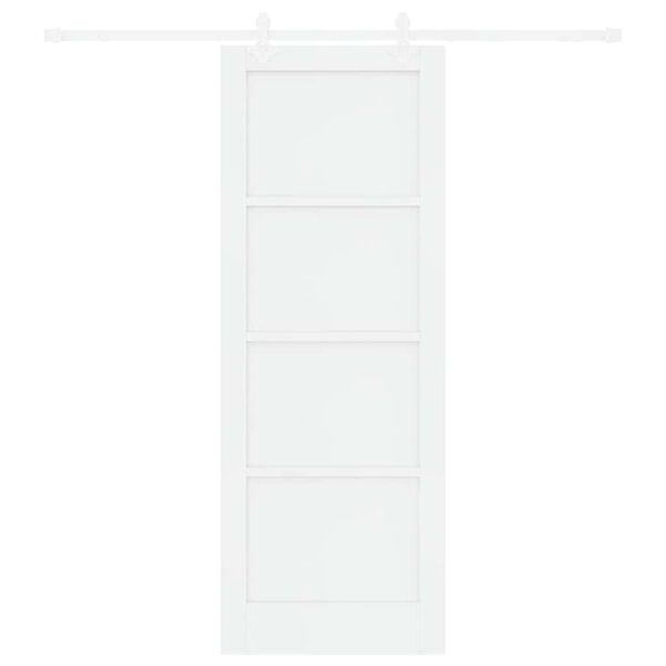 vidaXL Porte coulissante Blanc 78 x 211 cm Pin massif