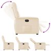vidaXL Fauteuil inclinable &eacute;lectrique beige tissu microfibre