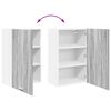 vidaXL Armoire suspendue Gris Sonoma et Blanc 50 x 31 x 80 cm