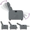 vidaXL Fauteuil inclinable Gris Similicuir