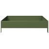 vidaXL Lit sur&eacute;lev&eacute; de jardin vert olive 100x100x26 cm acier
