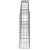 vidaXL Paniers &agrave; gabions arqu&eacute;s 5 pcs 400x30x100/120 cm Fer galvanis&eacute;