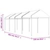 vidaXL Belv&eacute;d&egrave;re avec toit blanc 8,92x2,28x2,69 m poly&eacute;thyl&egrave;ne