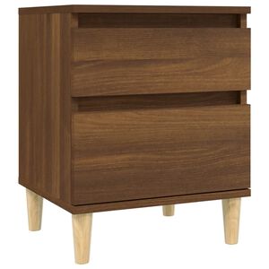 vidaXL Table de chevet Ch&ecirc;ne marron 40x35x50 cm