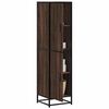 vidaXL Buffet haut ch&ecirc;ne marron 35,5x35x139 cm bois d'ing&eacute;nierie m&eacute;tal
