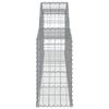 vidaXL Paniers &agrave; gabions arqu&eacute;s 25 pcs 300x30x60/80 cm fer galvanis&eacute;