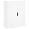 vidaXL Buffet haut Blanc 69,5x34x180 cm Bois d'ing&eacute;nierie