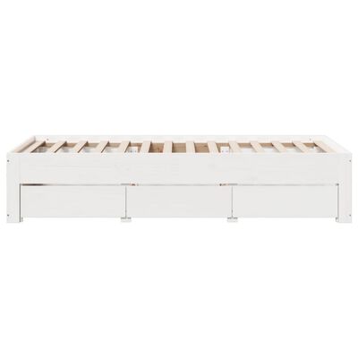 vidaXL Cadre de lit sans matelas avec tiroirs 90x190 cm bois de pin