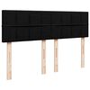 vidaXL Sommier &agrave; lattes de lit avec matelas Noir 160x200 cm Tissu