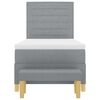 vidaXL Lit &agrave; ressorts avec matelas Gris clair 100 x 200 cm tissu